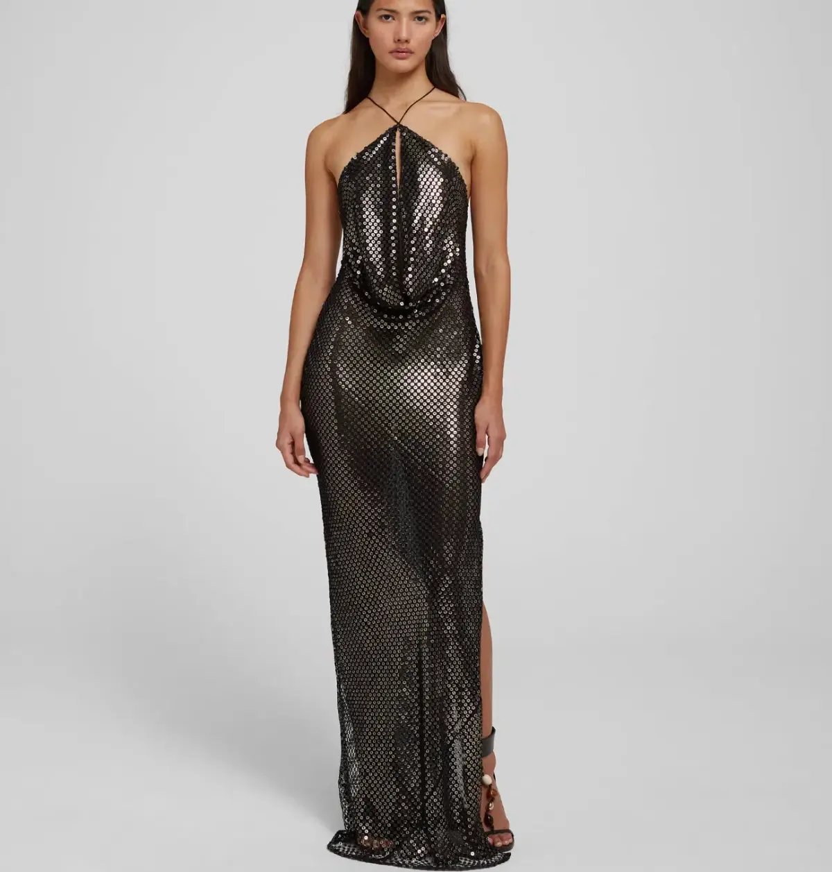 Rat & Boa Solar Maxi Dress Gown in Black with Sequin Size XS / AU 6 photo 7