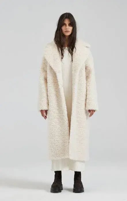 Friends with Frank Henrietta Coat Cream Size 8 photo 2