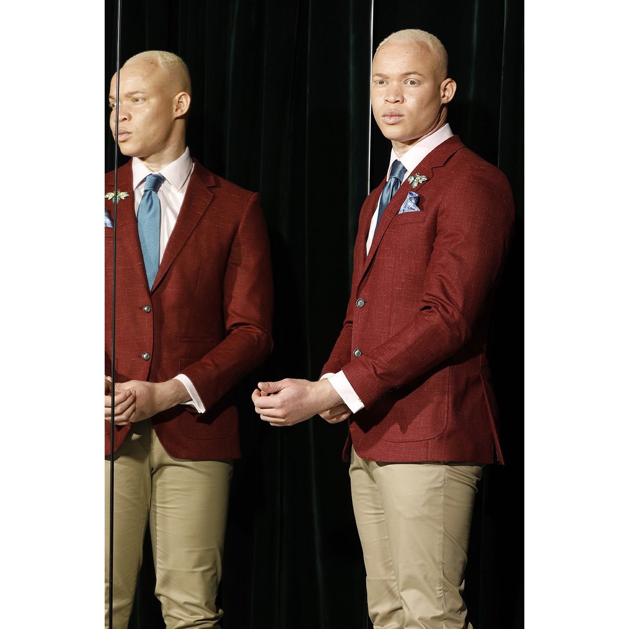 Daniel Hechter Burgundy Linen Jacket photo 4