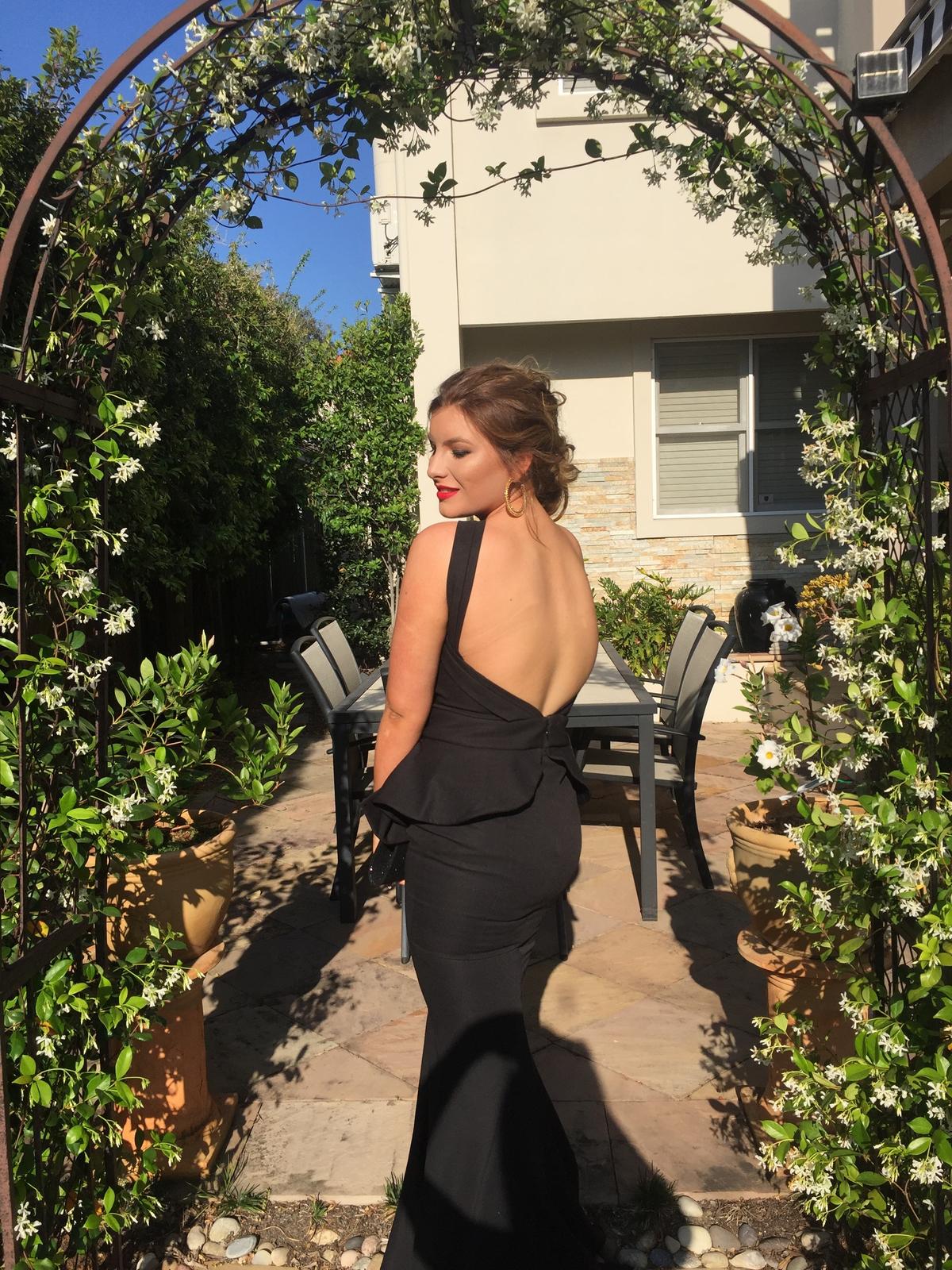 Elle Zeitoune Black Peplum formal dress photo 2