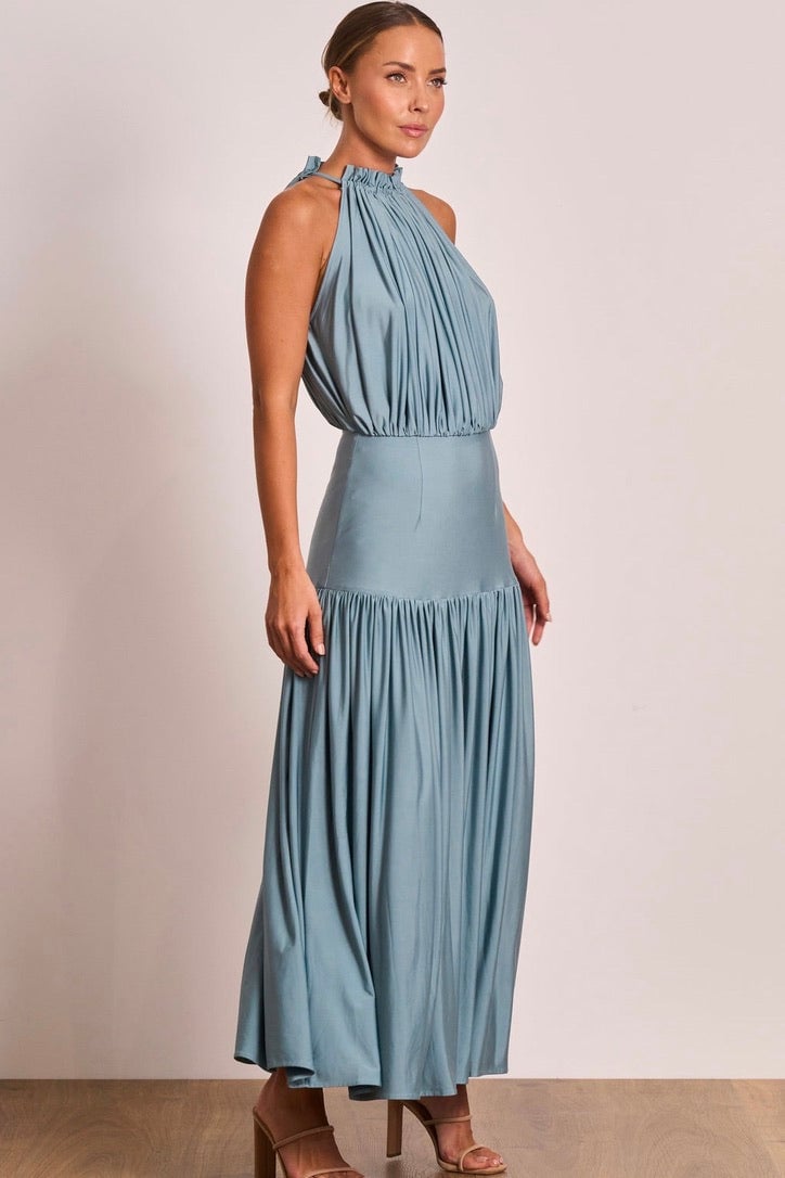 PASDUCHAS TWO'S COMPANY MIDI DRESS - EUCALYPTUS photo 3