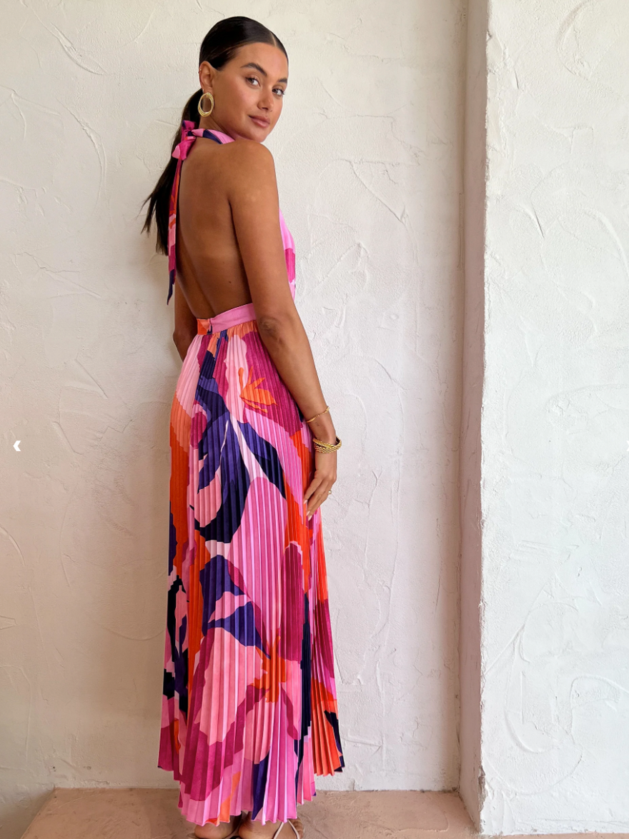 L'idée Renaissance Gown in Capri Print Pink photo 2