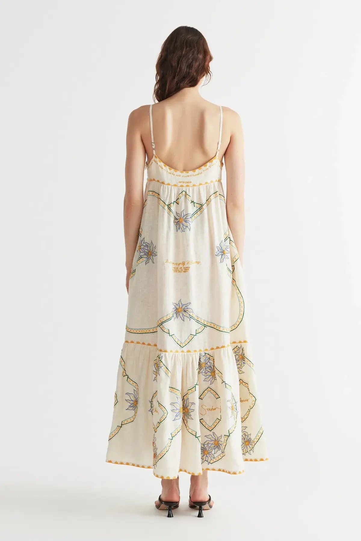 Antipodean Flower Seeker Sun Dress in Snow Drop in size 10 photo 3