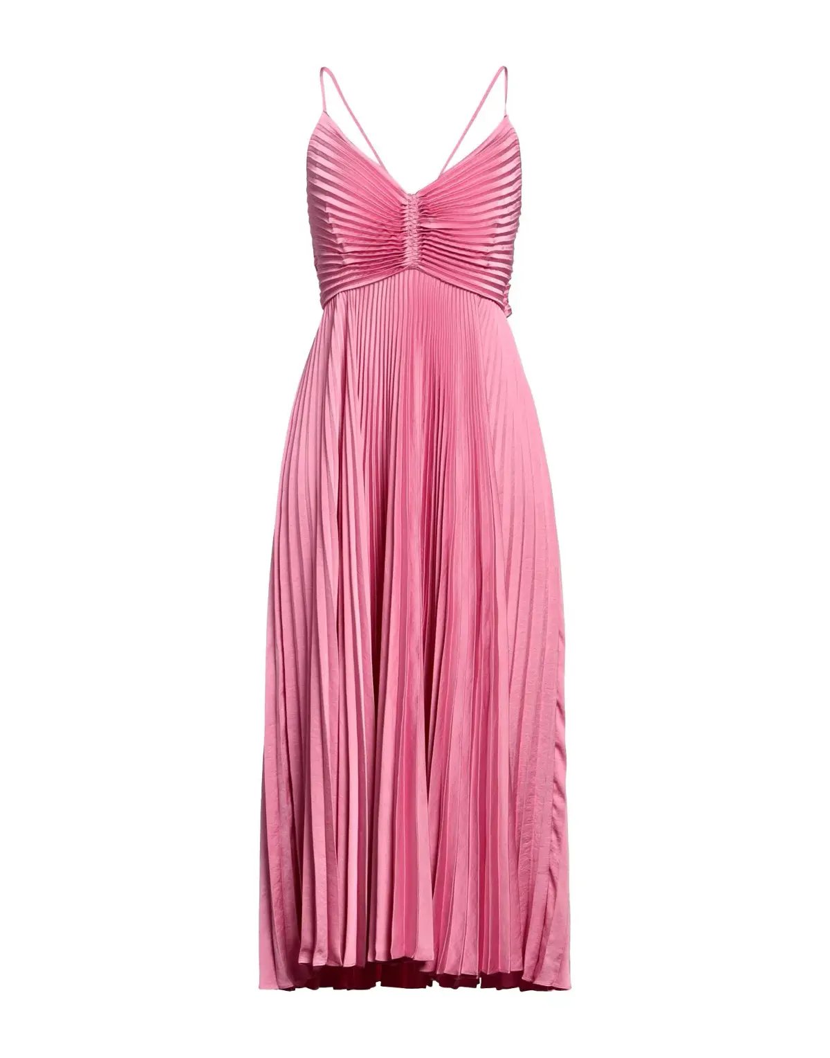 A.L.C. Gemini Pleated Tie Back Long Dress Chateau Rose Pink Size AU 10 photo 6