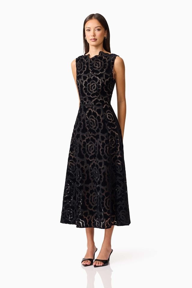 Elliatt Eris Midi Dress - Black photo 3