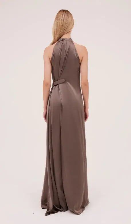 Bianca Spender Isabella Gown Bronze Silk Size AU 4 photo 3