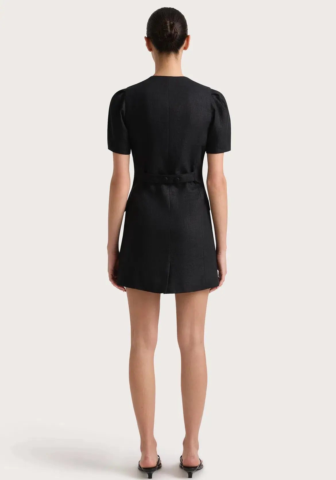 Faithfull the Brand Emma Mini Dress Black Size 10 photo 2
