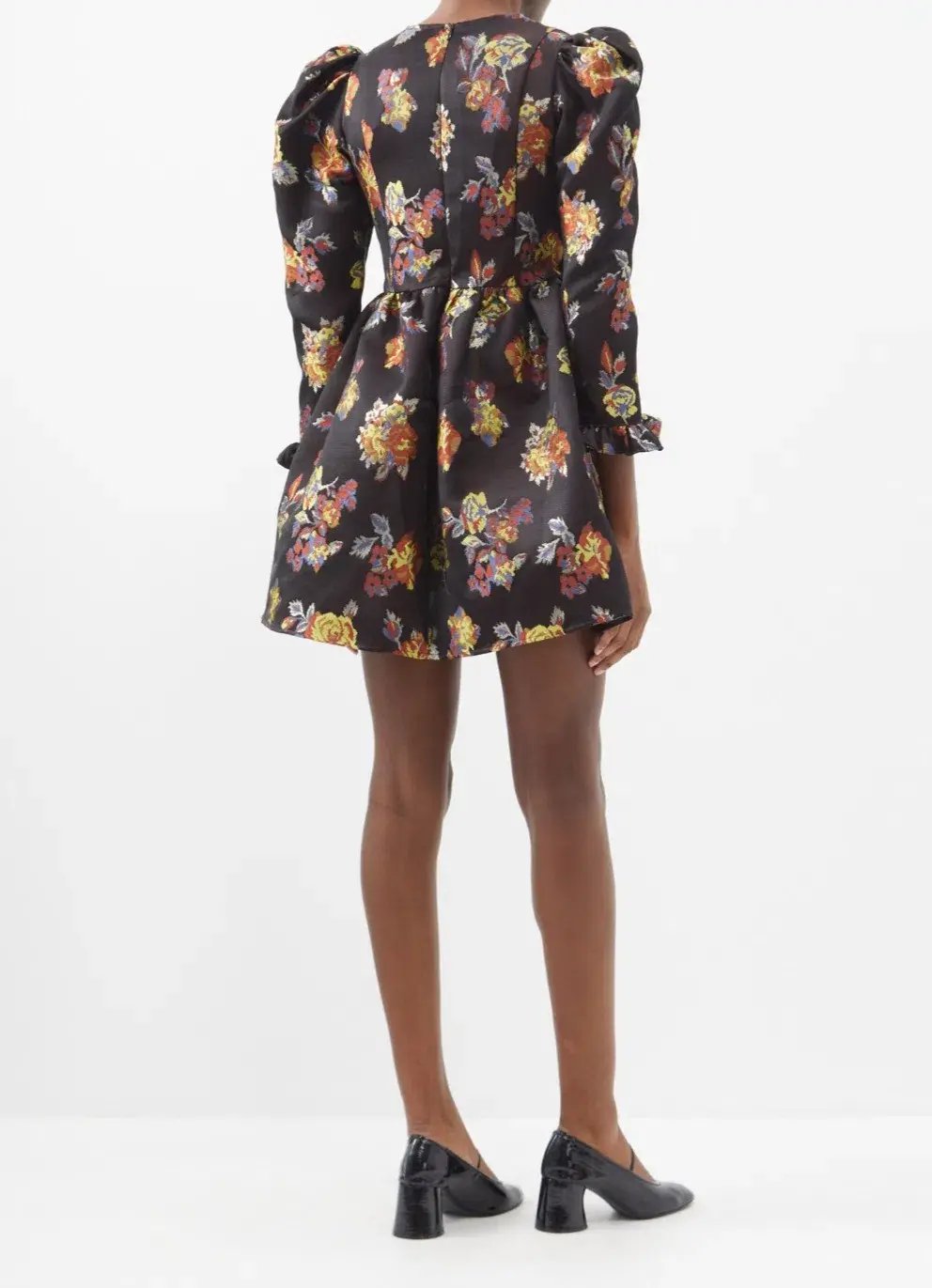 Batsheva Prairie Floral-Jacquard Mini Dress Floral Size 10 photo 2