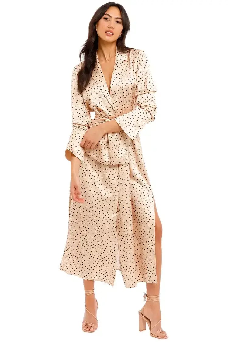 Significant Other Amara Dress Cream Black Polka Print Size 8 photo 4