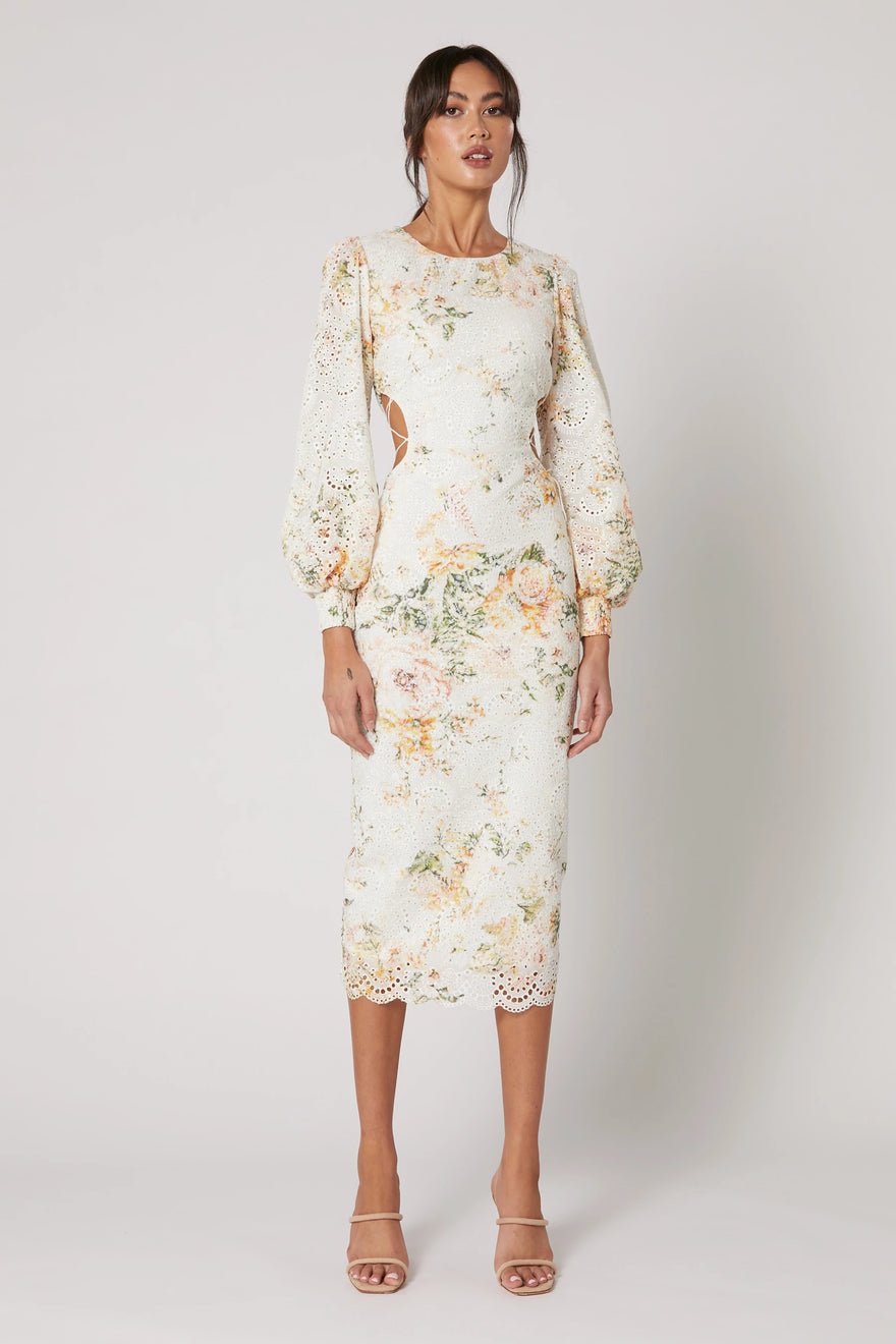 Winona Lantana Lace Up Dress - Print photo 4