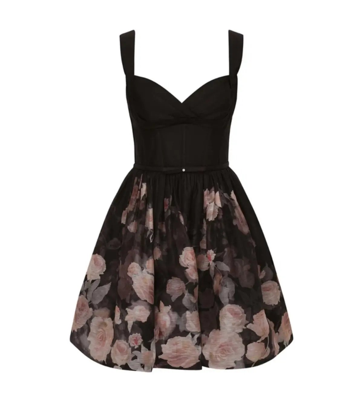 Zimmermann The Crush Picnic Mini Dress in Black Floral Size 1 / AU 10 photo 2