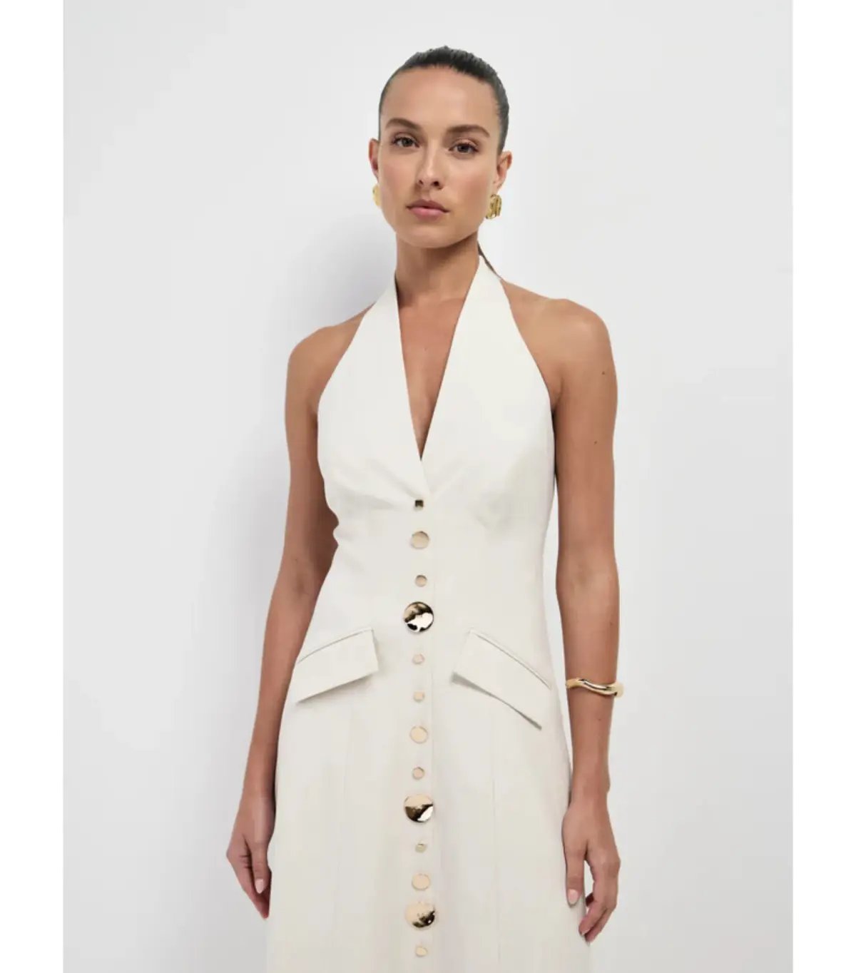 Sheike Shai Maxi Dress Cream Size AU 8 photo 2