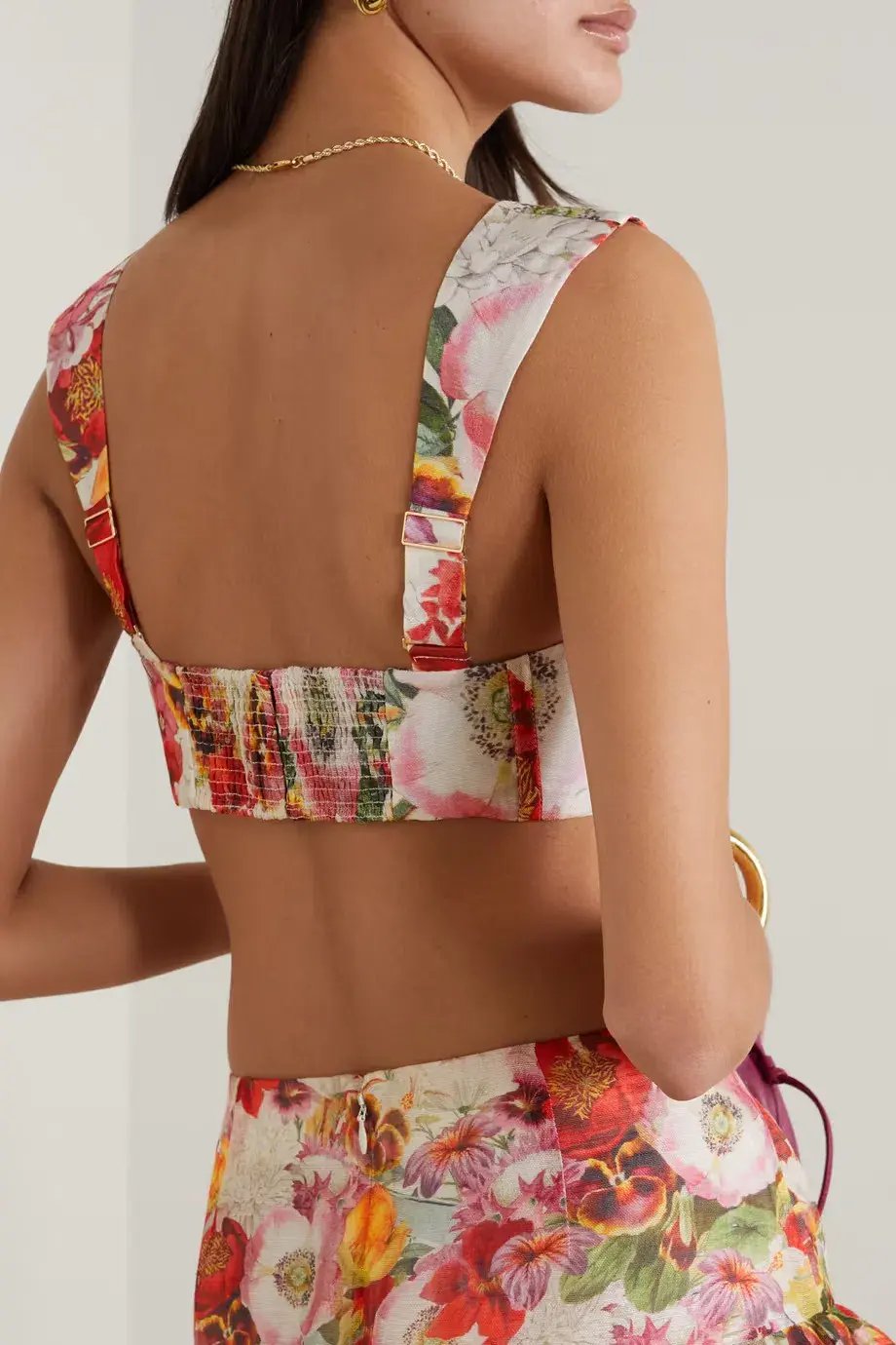Zimmermann Wonderland Bralette and Tiered Skirt Set Elka Poppy Ivory Floral Size 1 / AU 10 photo 2
