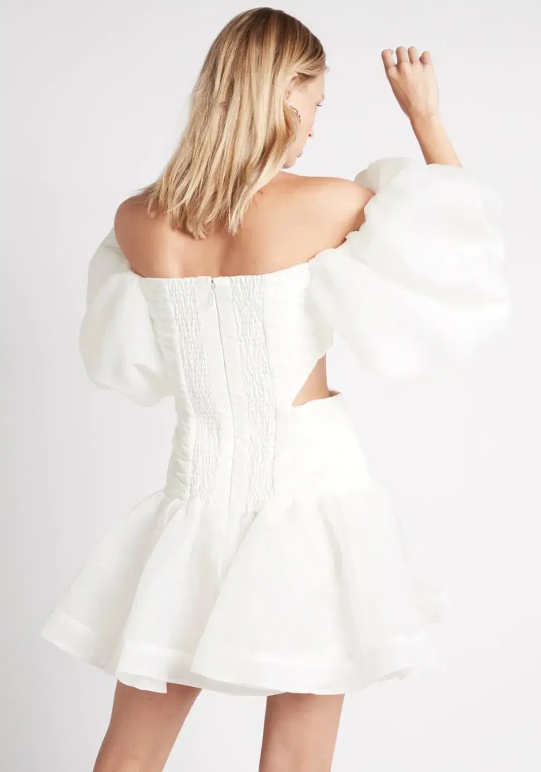 Aje Myriad Cut Out Mini Dress White Size 6 photo 4