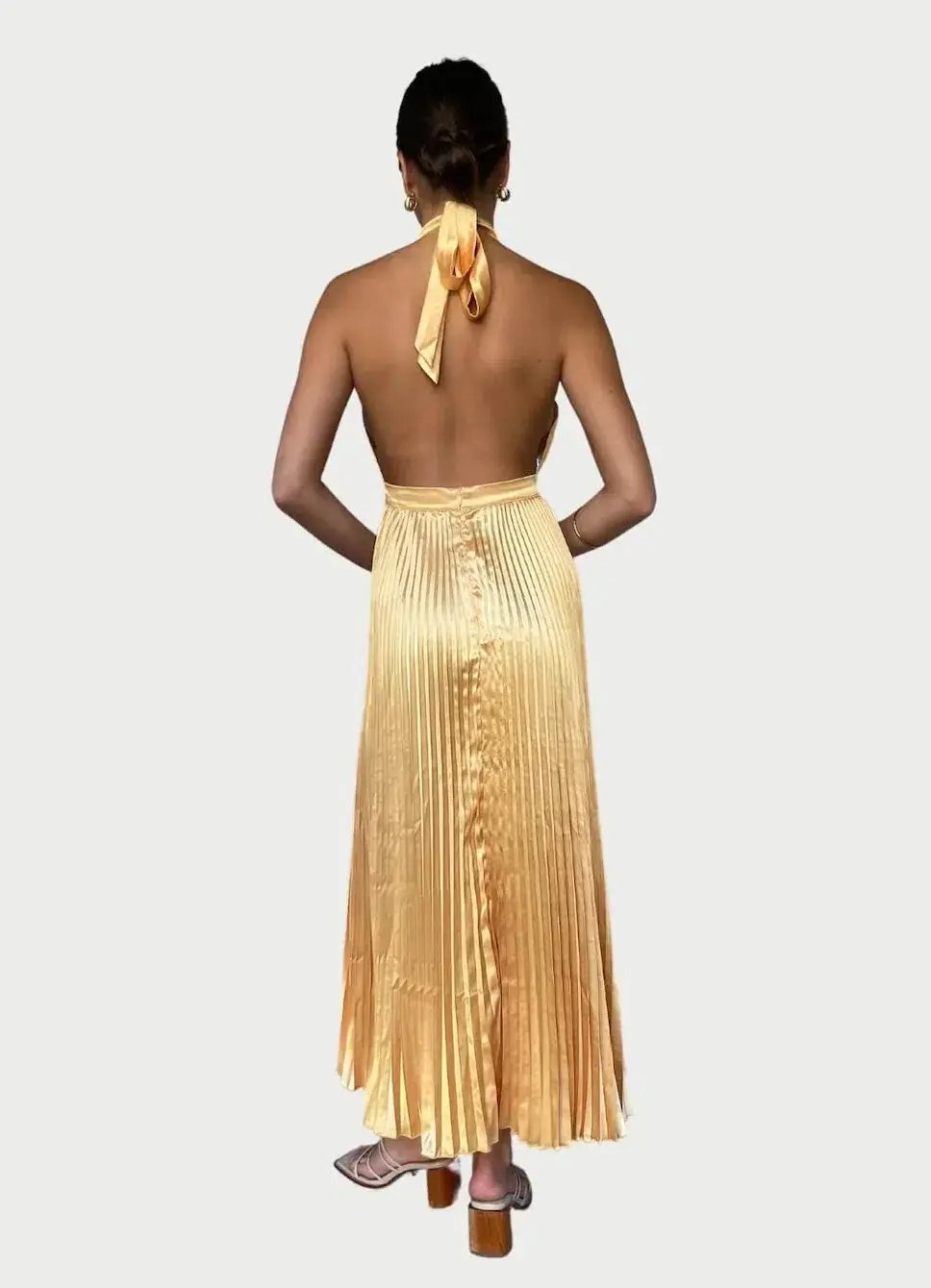 L'Idee Renaissance Split Gown Mango Gold Size 8 photo 3