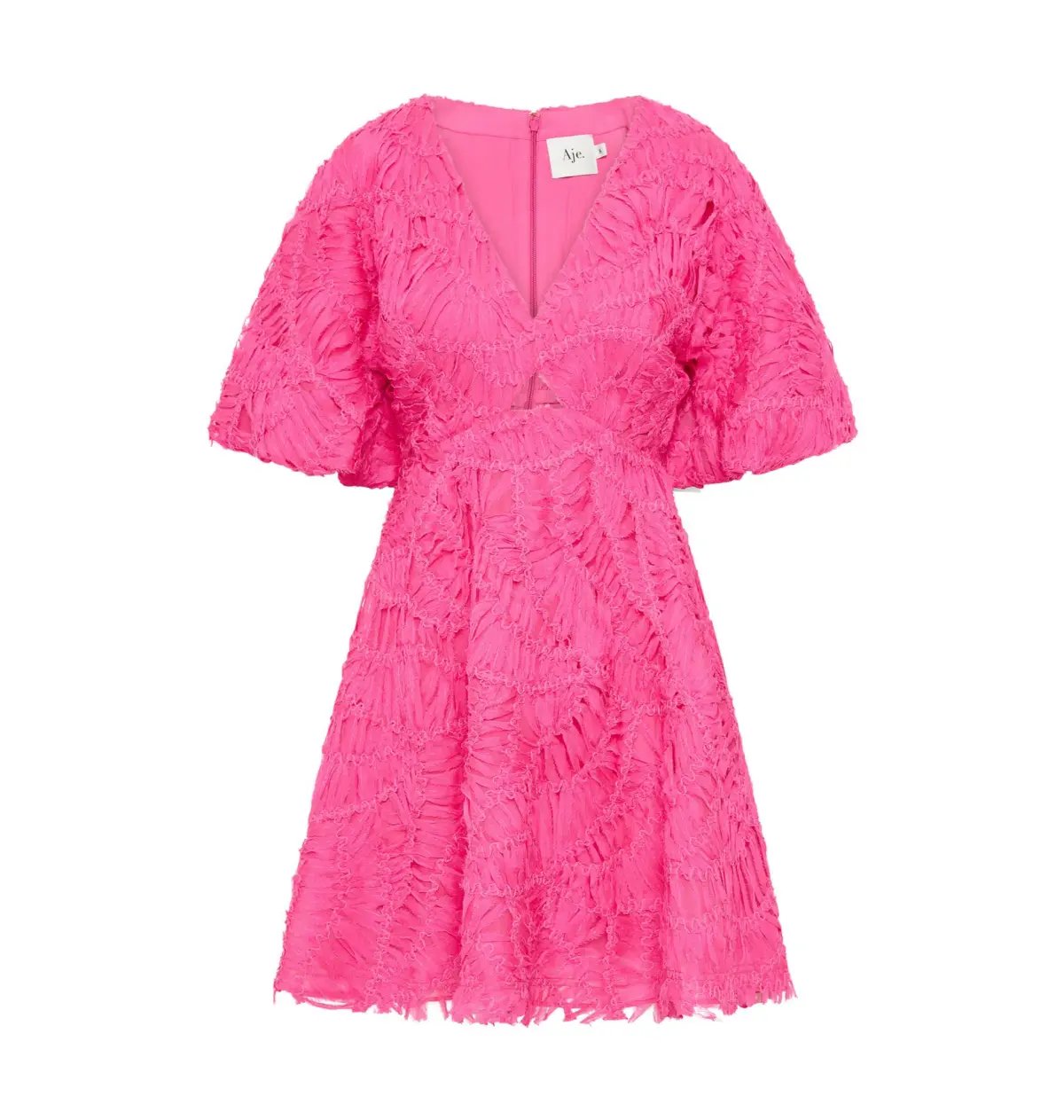 Aje Florential Mini Swing Dress Azalea Pink Size AU 14 photo 4