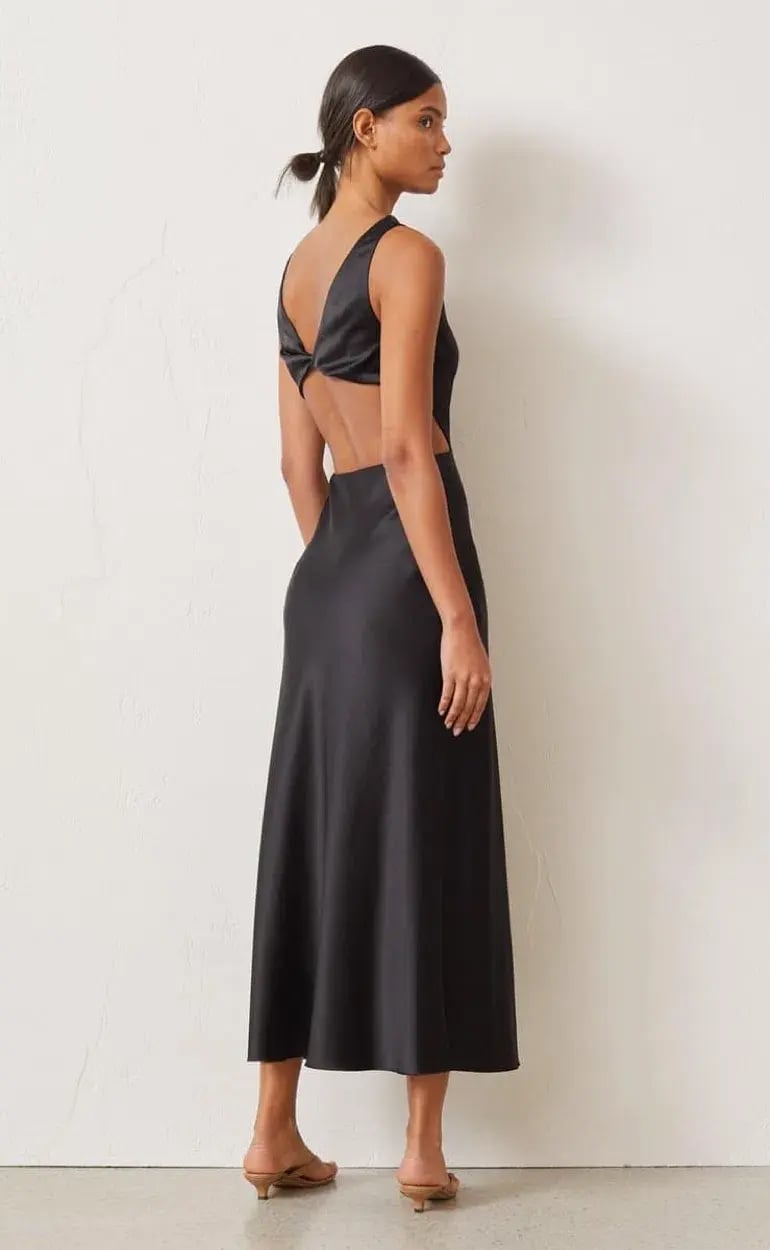 Bec & Bridge Seraphine Cut Out Midi Dress Black Size 8 photo 3