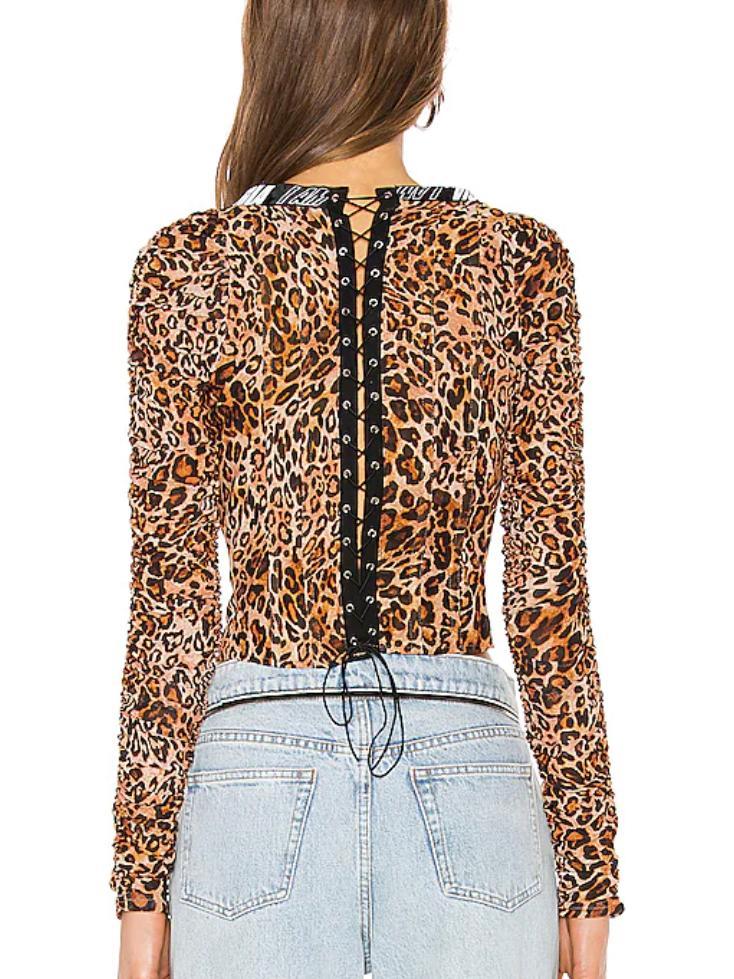 I Am Gia Chelsea Corset Top Print Size 8 photo 5