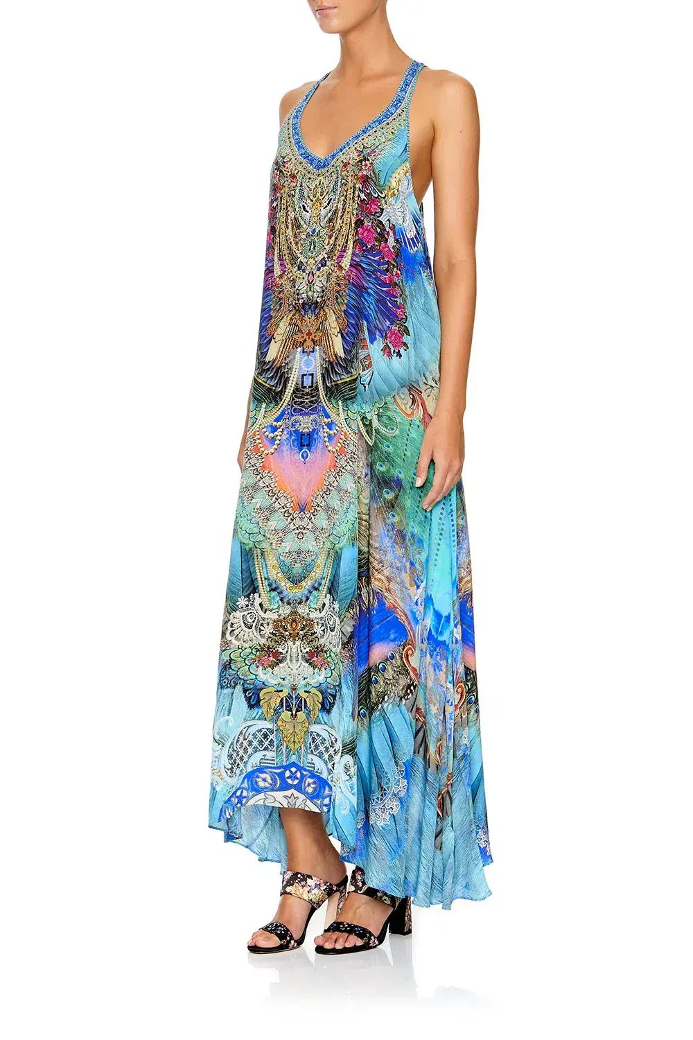 Camilla V Neck Racer Back Maxi Dress Freedom Flight Size S / AU 10 photo 4