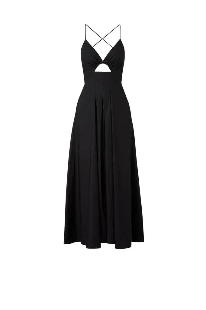 Scanlan Theodore Cotton Strappy Dress Black Size 8 photo 3