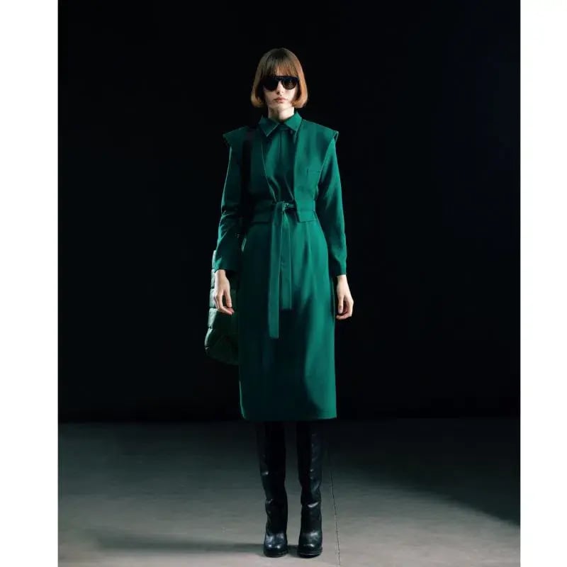 Julia Allert Fashion Fitted Midi Dress Green Size 10 photo 2
