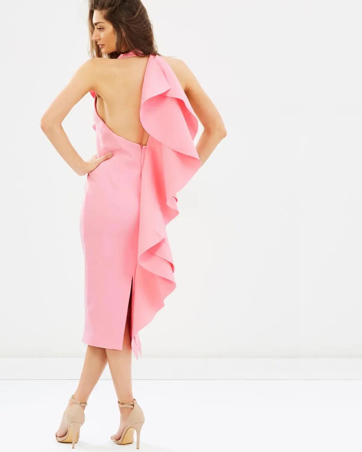 Asilio Dream A Little Dream Midi Dress Pink Size 6 photo 3
