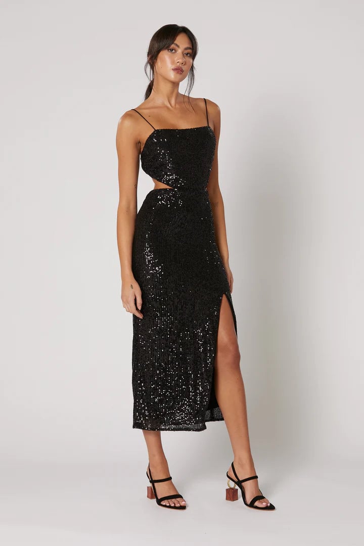 WINONA AMARA MIDI DRESS - BLACK photo 3