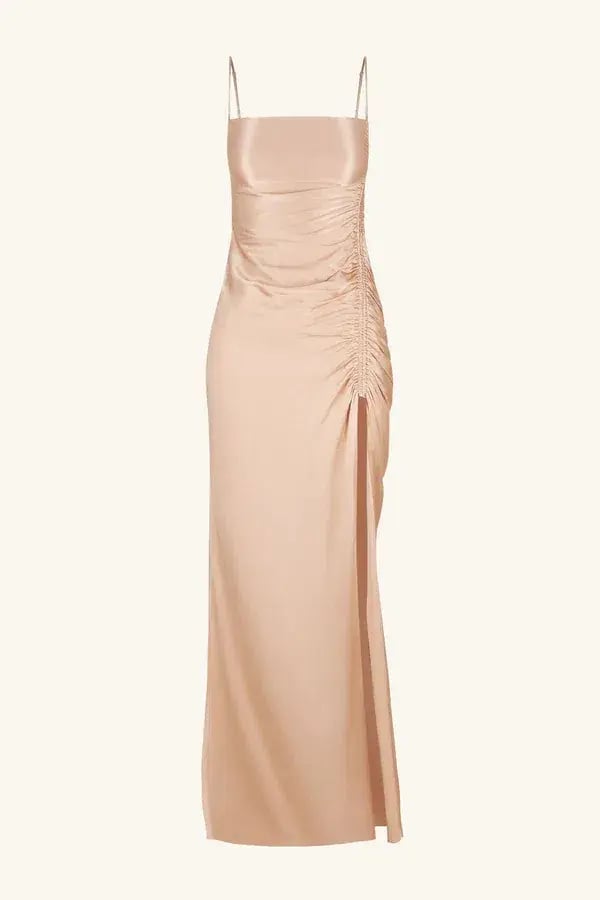 Shona Joy La Lune Ruched Maxi Dress in Desert Rose Size 14 photo 5