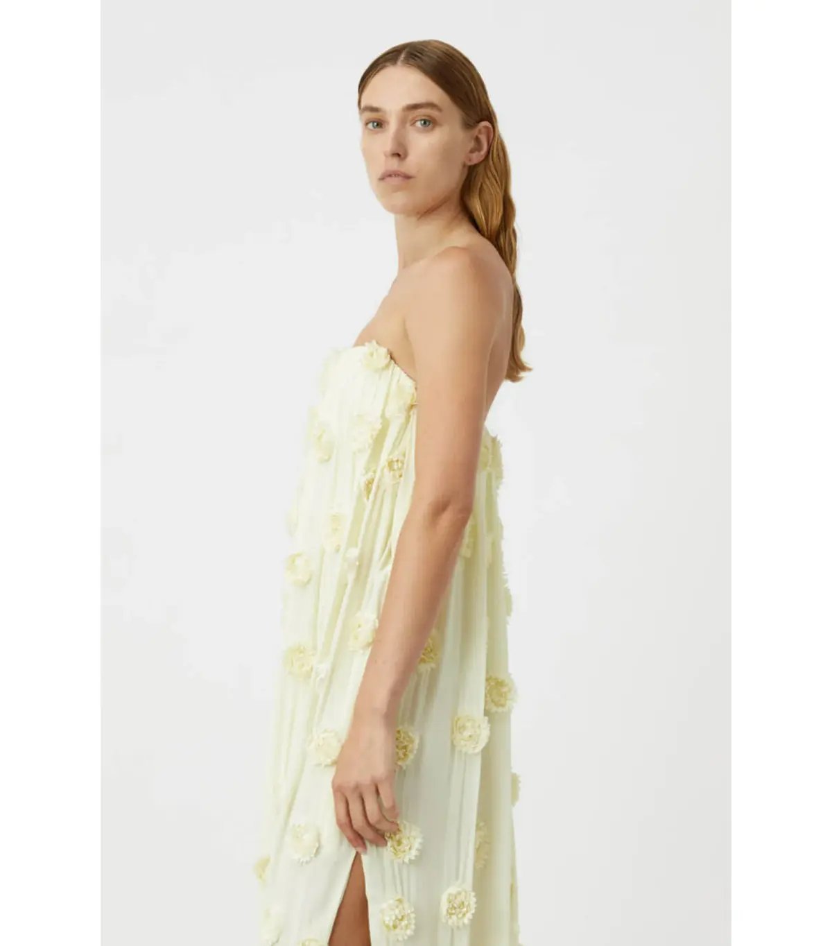 Camilla and Marc Daphne Strapless Dress in Lemon Yellow Size AU 6 photo 2
