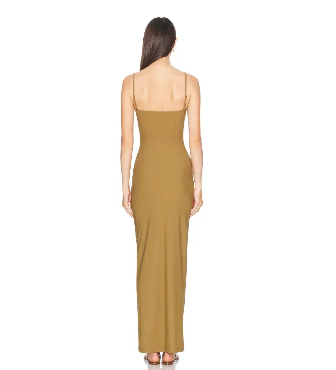 Christopher Esber Arced Ruched Lycra Maxi Dress Kombu Green Size AU 4 photo 2