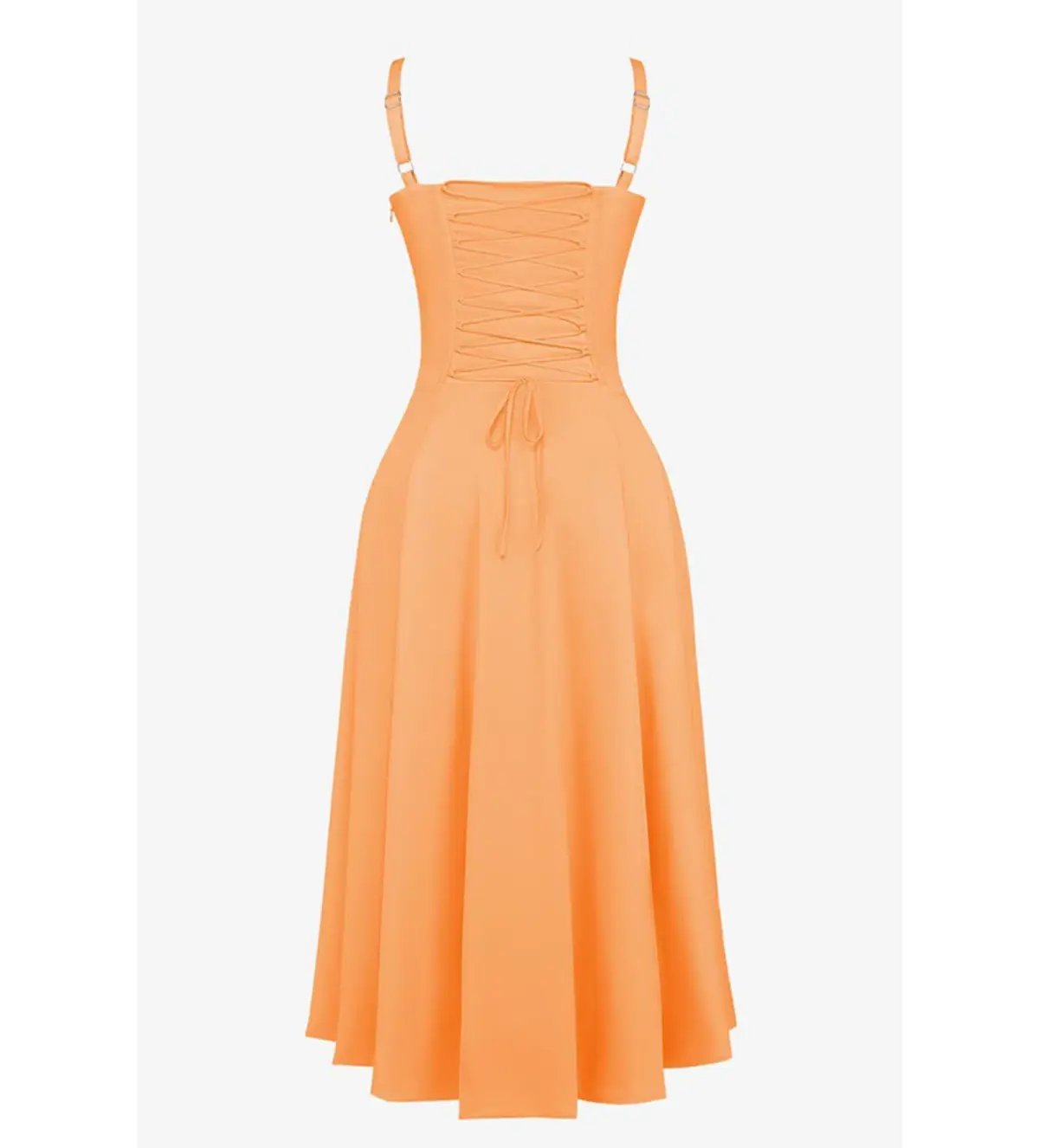 House of CB Carmen Bustier Midi Sundress Tangerine Size XS/AU 6 photo 8