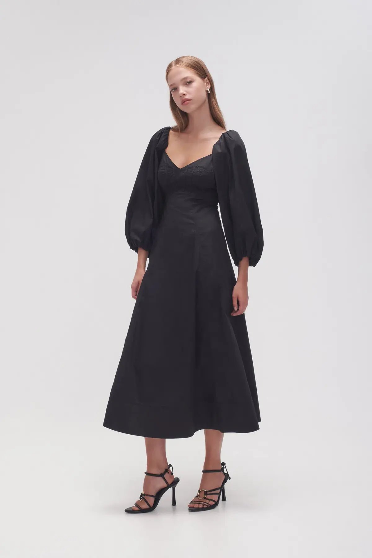Aje Hester Corsetted Midi Dress Black Size 12 photo 3