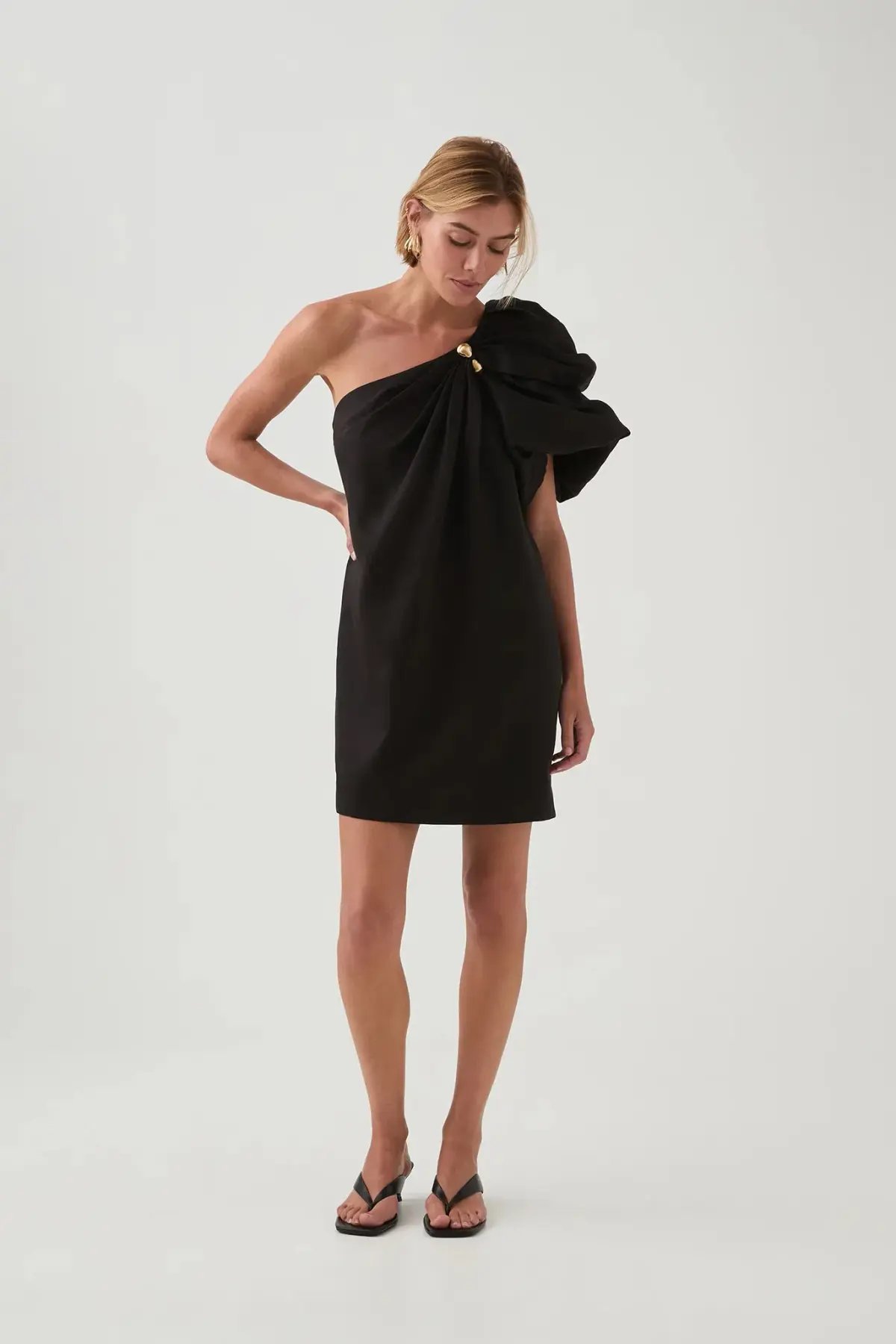 Aje Cira Mini Dress / Black / Size 16 photo 5