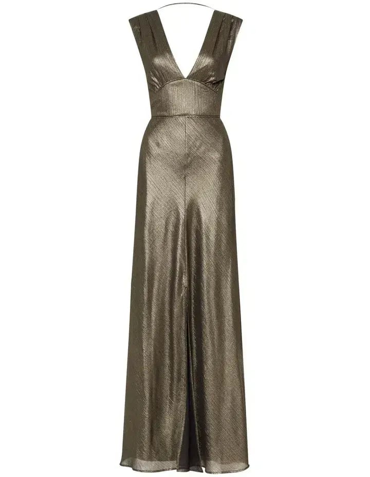 Sass & Bide  Lost In Monaco Dress in Antique Gold Size 16 photo 5
