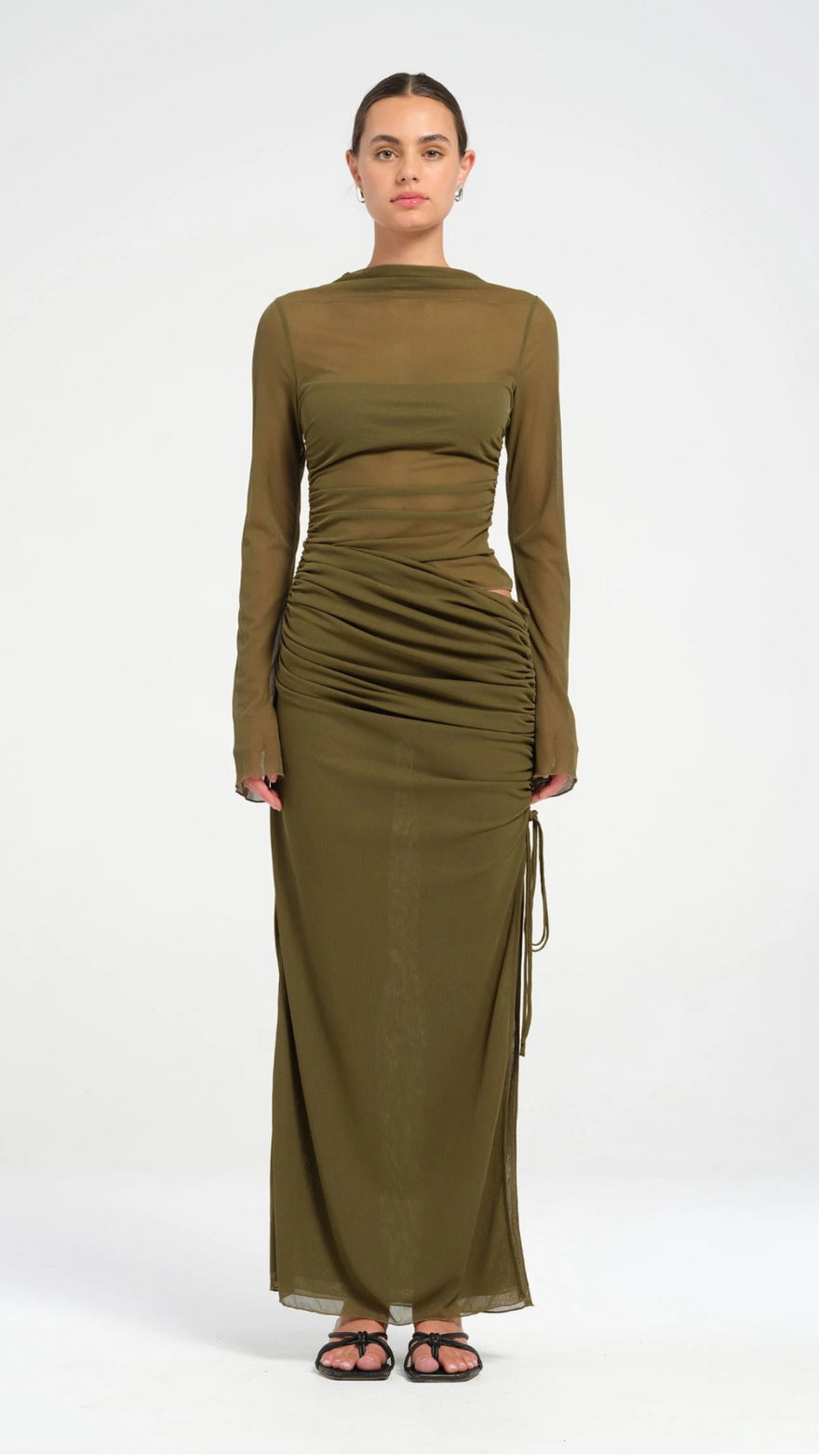 Benni Mable Maxi Dress in Khaki photo 2