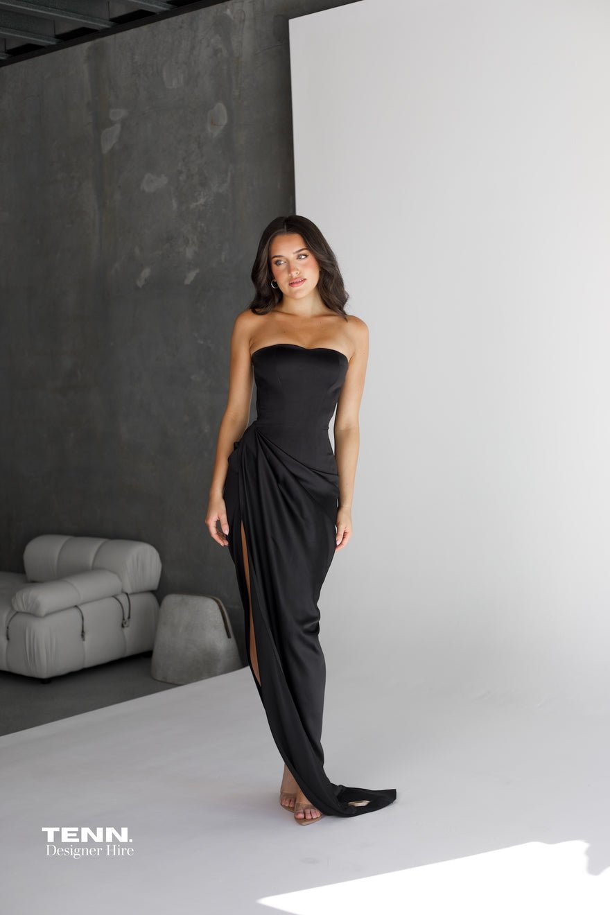 Lia Stublla x TENN Bianca gown - Black photo 4