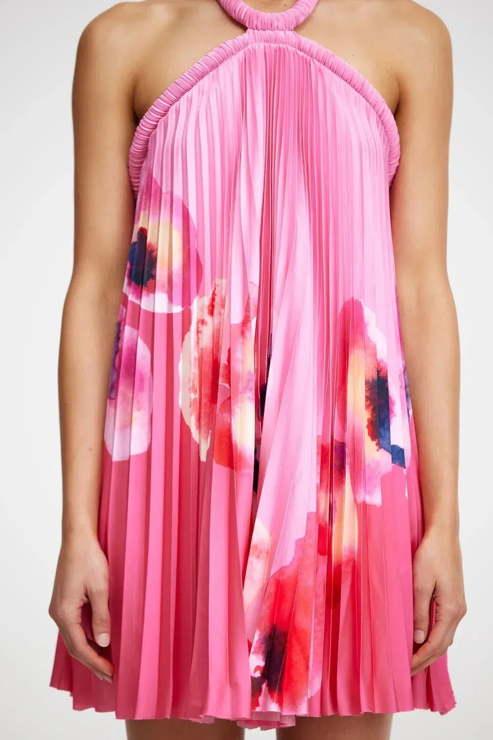 Acler Fixby Mini Dress Pink Floral Size 6 photo 4