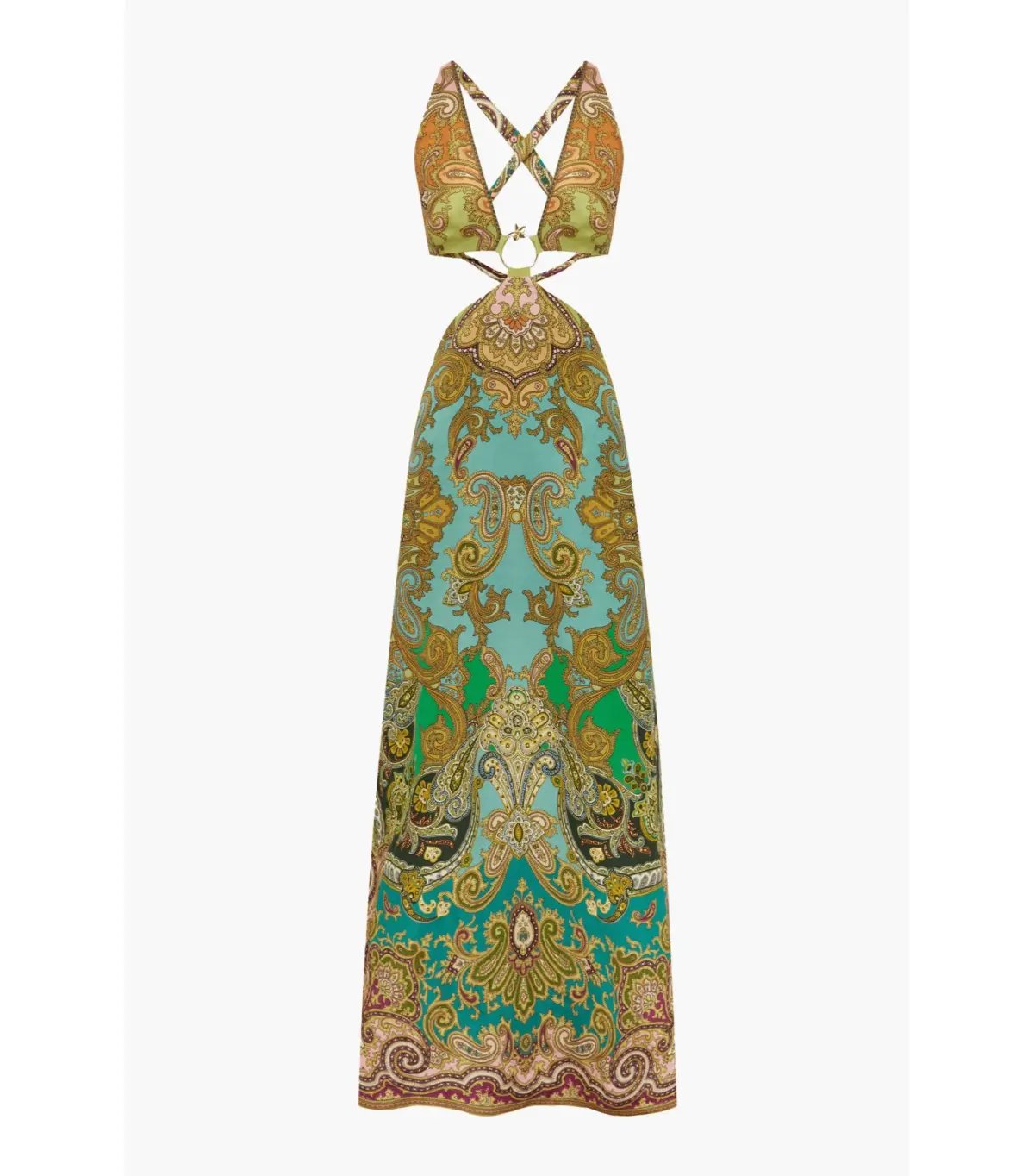 Alemais Clemenza Cut Out Midi Dress Multi Size AU 8 photo 5