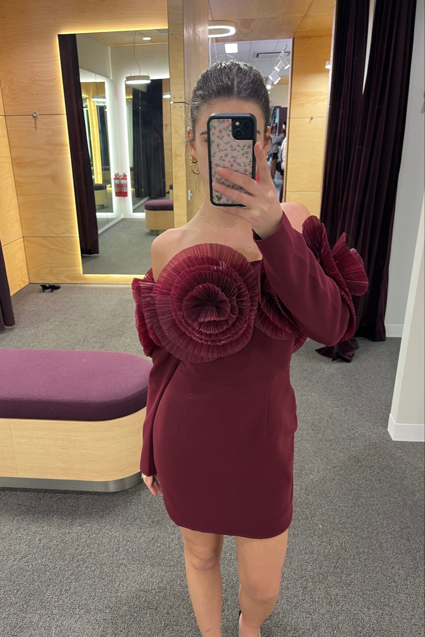 Sonya Siia Mini Dress - Merlot photo 2