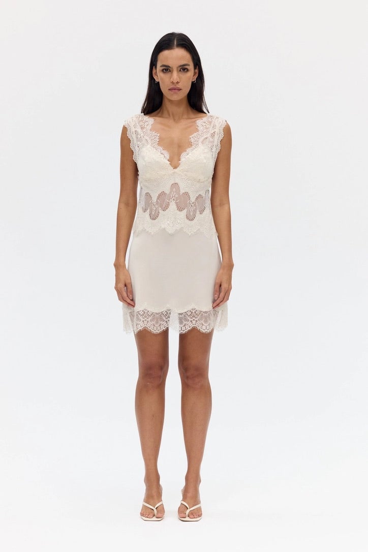 Third Form Visions Lace Mini Dress - Buttercream photo 3