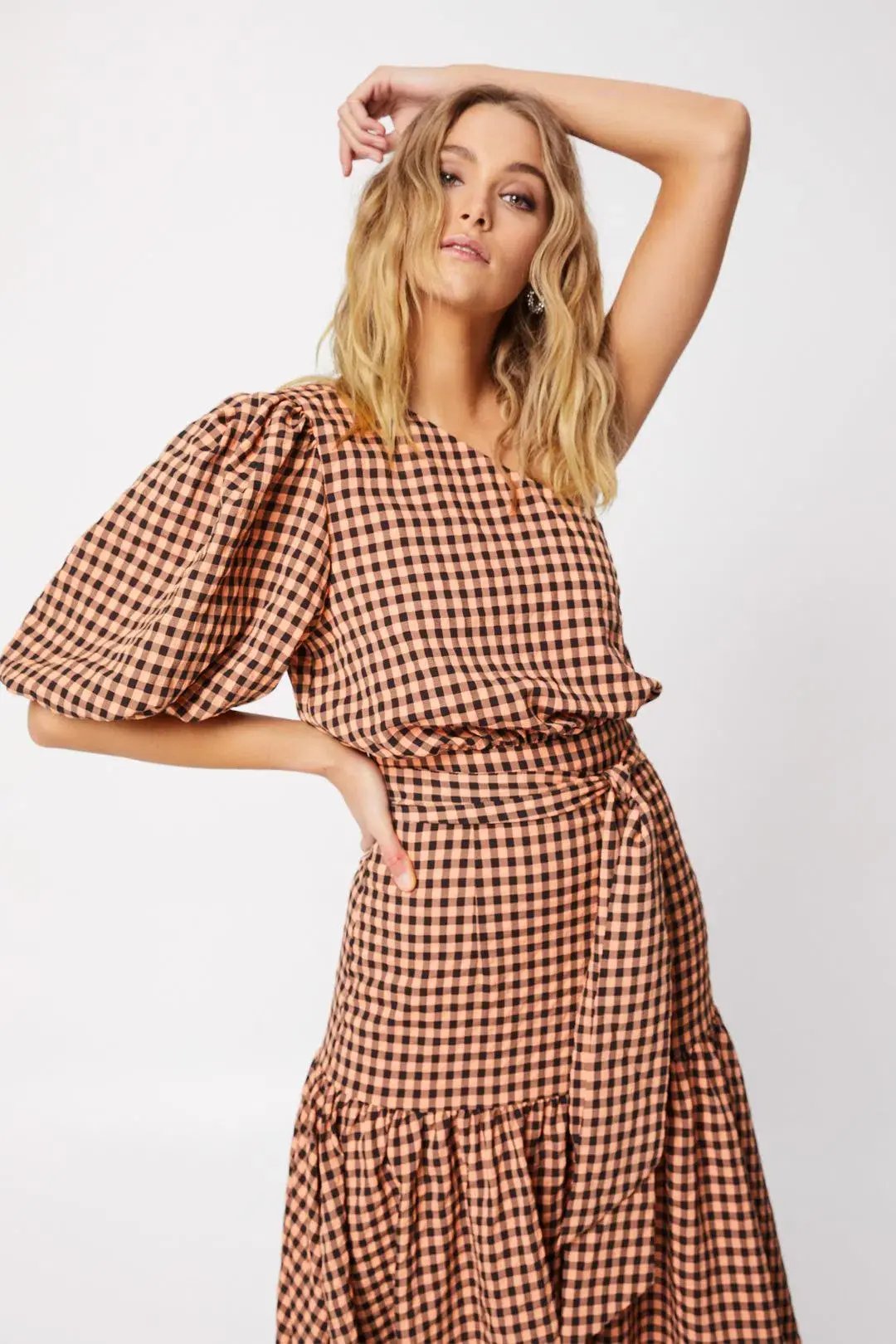 Mossman The Checked Out Maxi Dress Print Size 10 photo 6