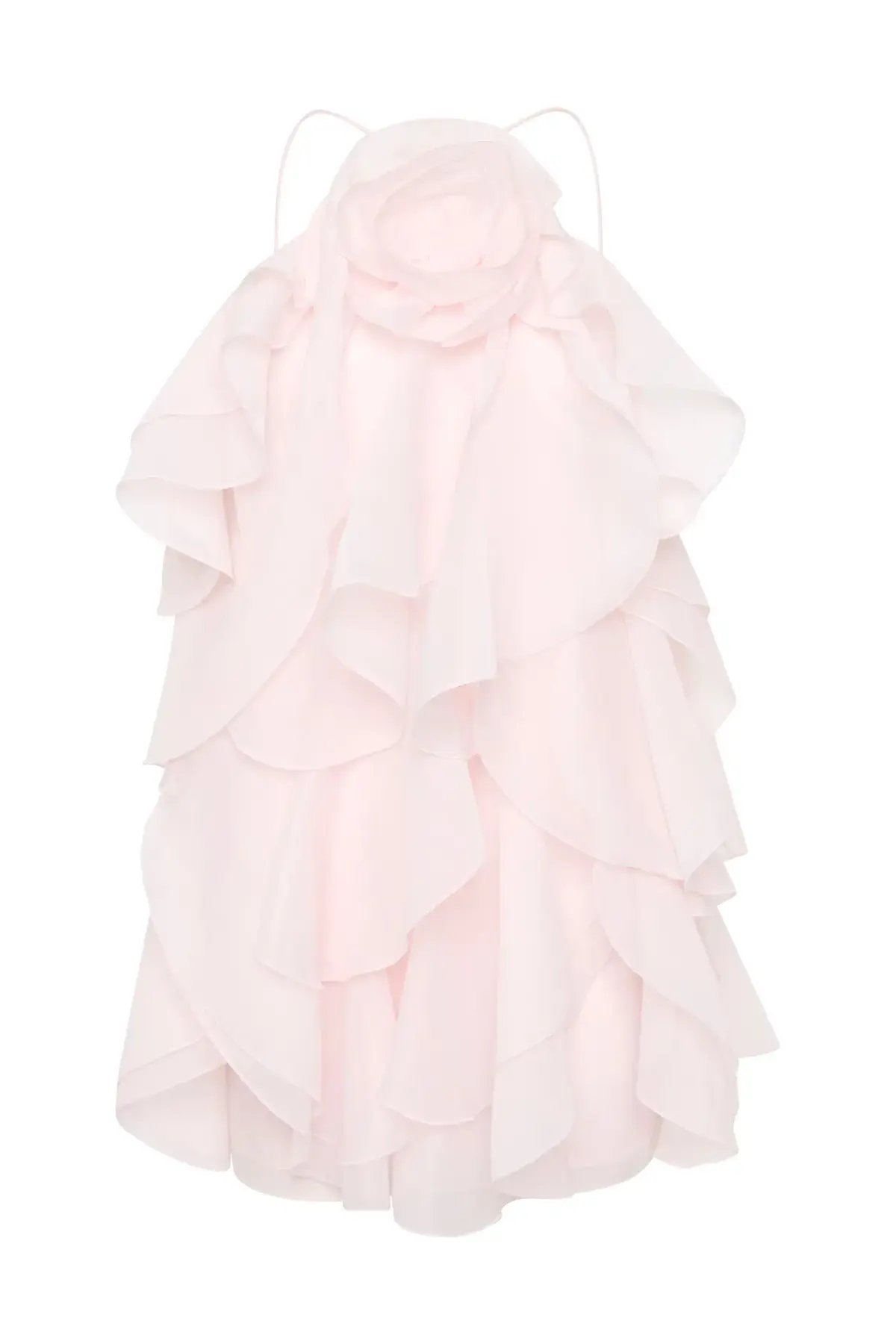 Aje Pandorea Layered Mini Dress Pastel Pink Size 8 photo 4