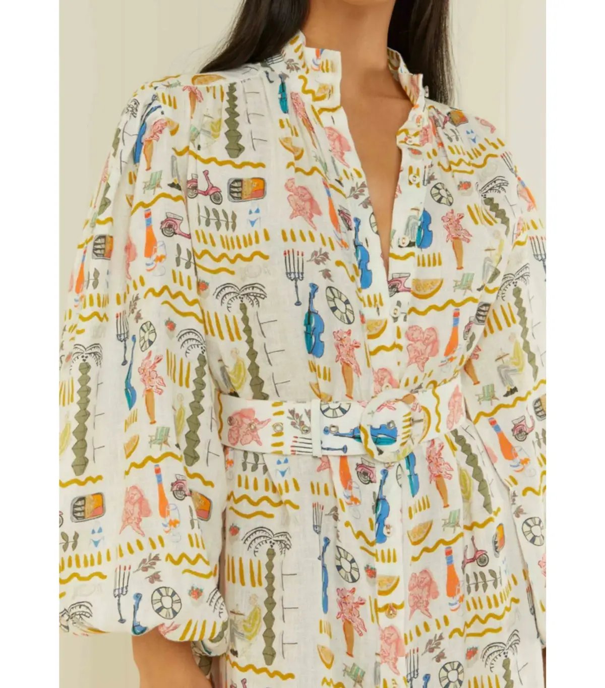 Palm Noosa Noddy Maxi Dress Verano White Print Size AU 10 photo 3