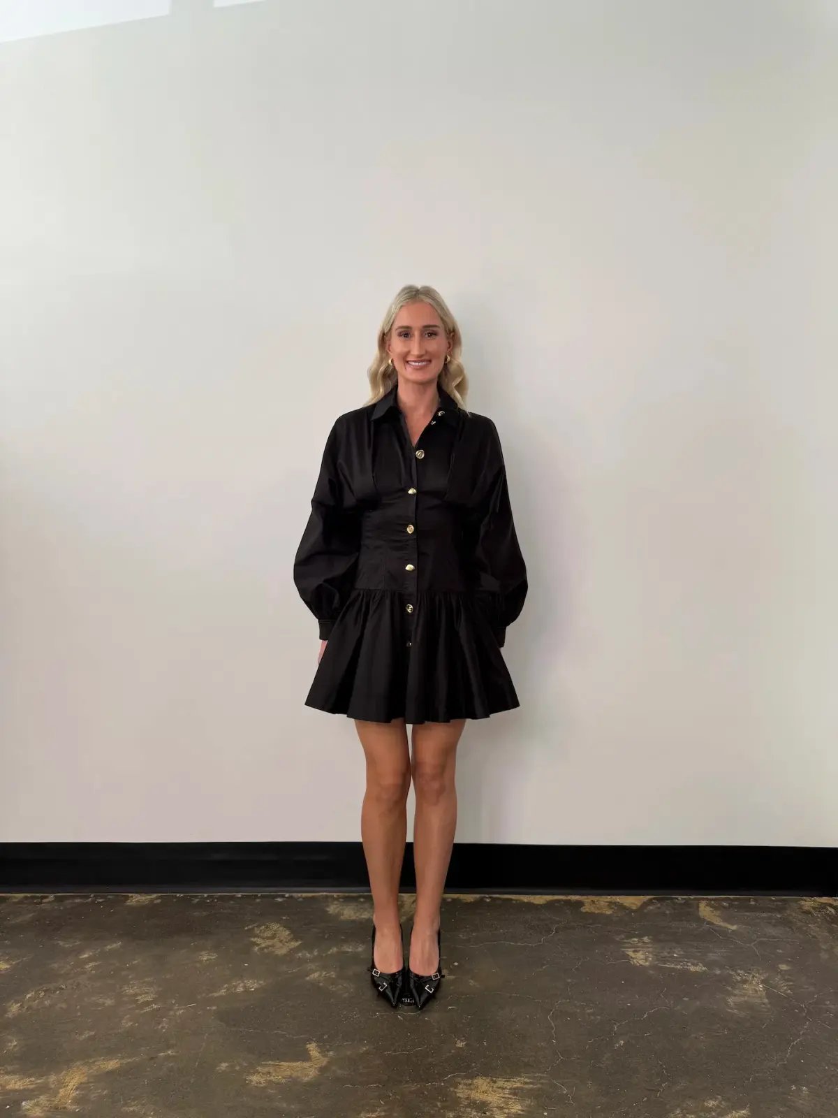 Aje Alexa Long Sleeve Mini Dress in  Black Size AU  10 photo 2