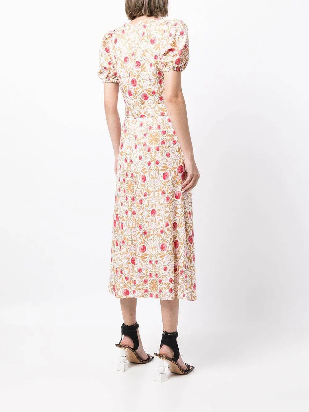 Rebecca Vallance Catania Midi Dress Floral Size 14 photo 3