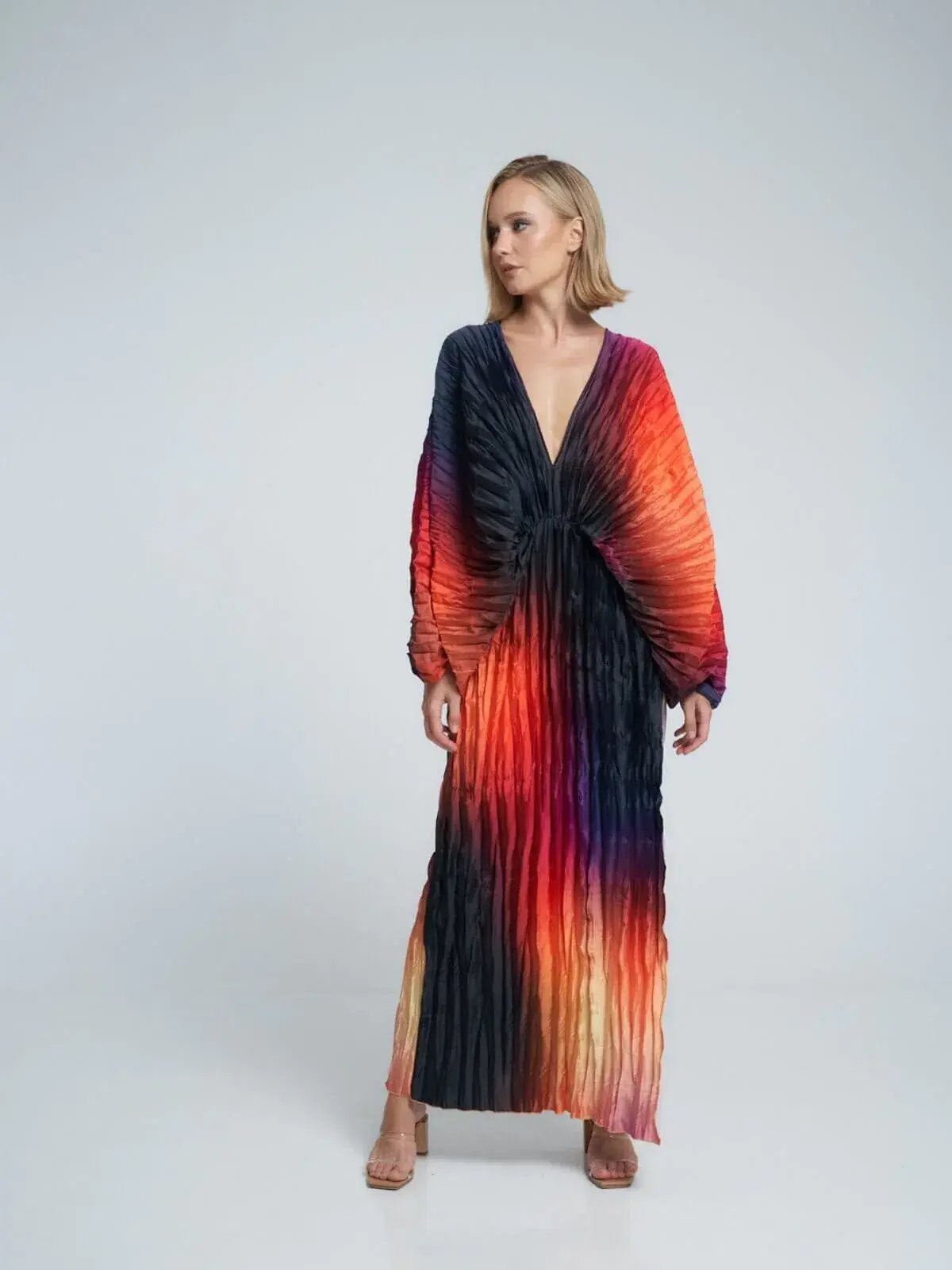 L’idee De Luxe Gown Fire Ombré Size 10 photo 4
