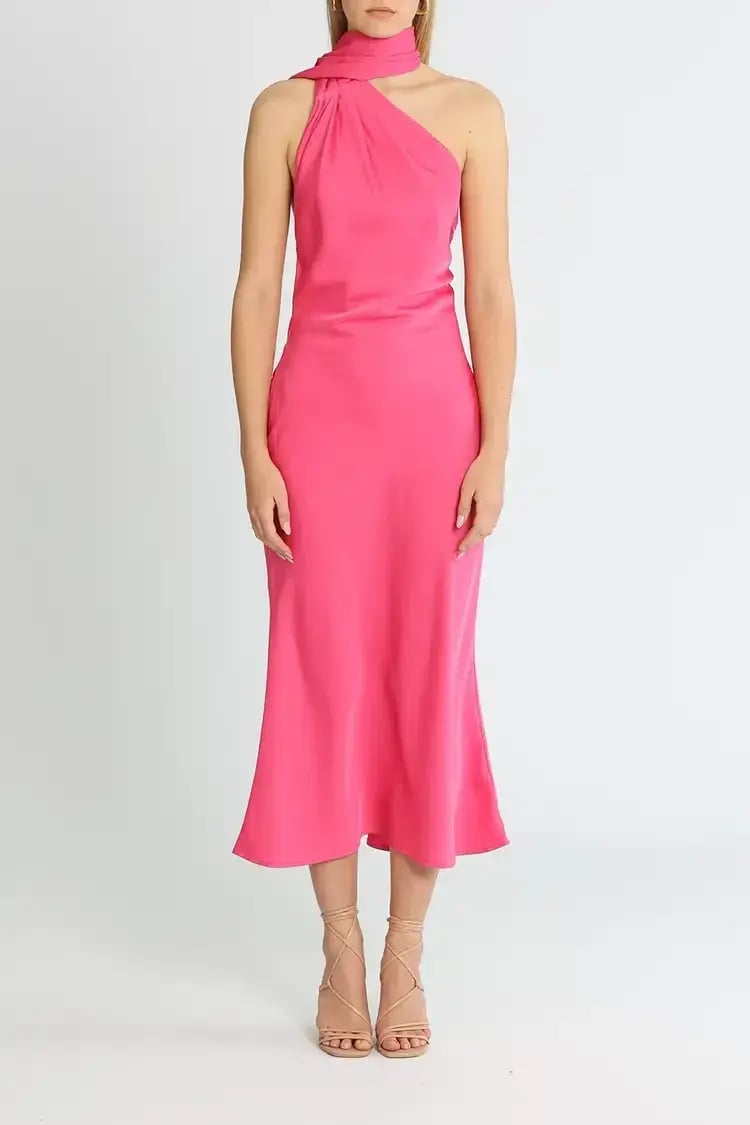 MISHA Vivica Midi Dress in Pink Size 14 photo 4