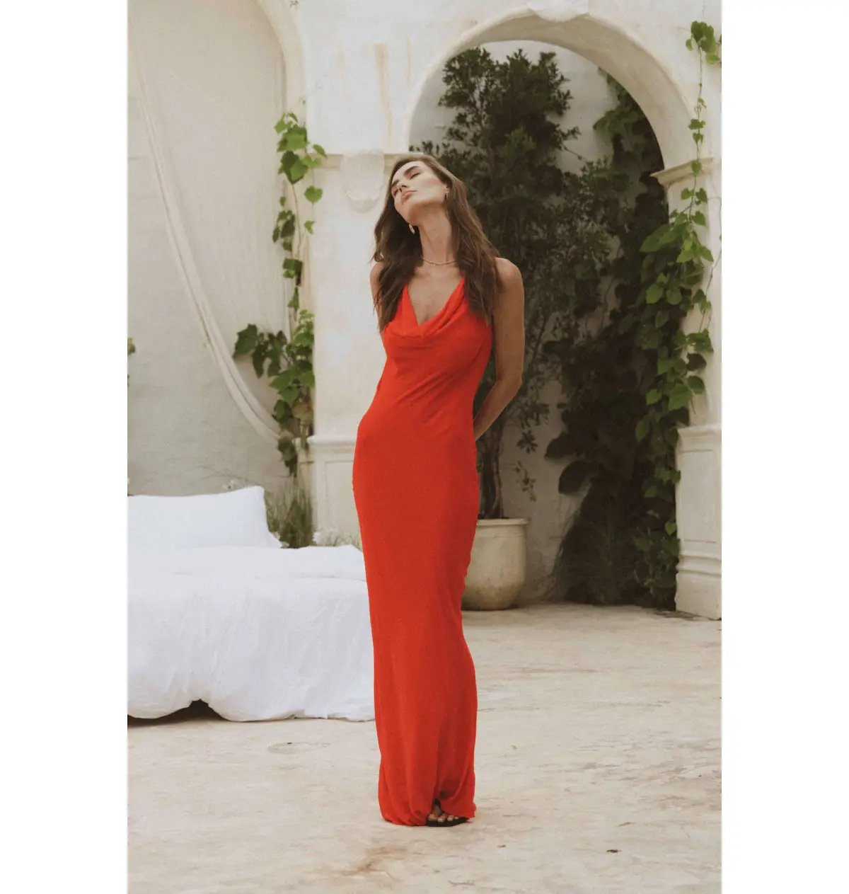 Isabelle Quinn Gracie Maxi Dress Red Size AU 10 photo 3