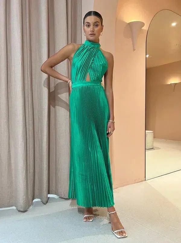 L'Idee Renaissance Gown in Bright Green Size AU 10 photo 2