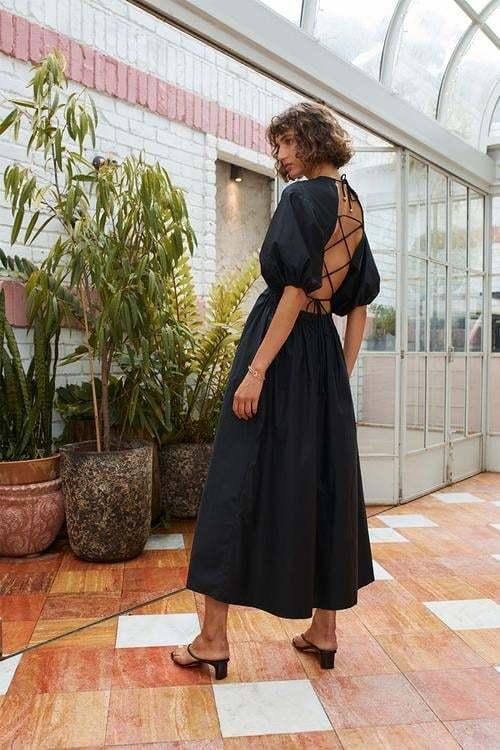 Suboo Rosanna Backless Dress Black Size 8 photo 3